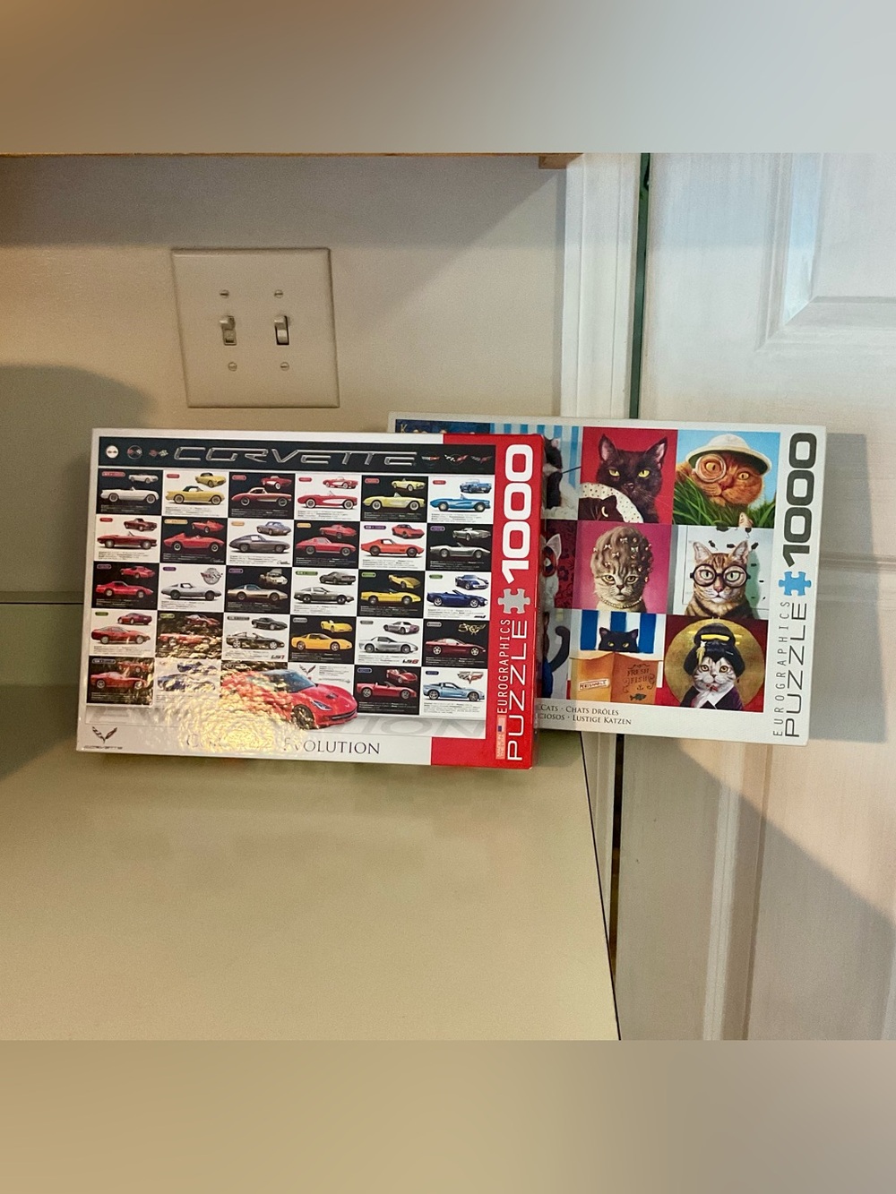 Corvettes & Cats 1000 pieces puzzles set